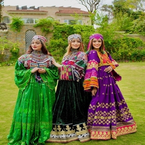 เดรสแบบดั้งเดิมของผู้หญิง Afghan kuchi ดีไซน์ใหม่ล่าสุด - Product Image 6