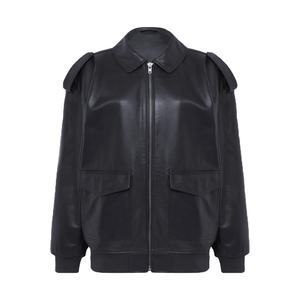 Blouson de moto en cuir imprimé en peau de mouton pour femmes, de haute qualité, prix bas, vente en gros - Product Image 1