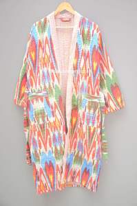 Robe de chambre matelassée à manches longues en coton Kantha de meilleure qualité pour femmes - Product Image 4