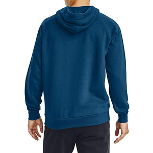 เสื้อฮู้ดดี้สีกรมท่าสำหรับผู้ชาย แขนยาว ผ้าฝ้ายฟลีซ 100% สีพื้น สวมใส่สบาย ทรงปกติ เหมาะสำหรับฤดูหนาว รุ่น CP-MH-14 - Product Image 2