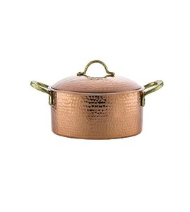 Pièce de qualité supérieure et avec couvercle Casserole en laiton à bas prix Nouveau design Casserole en laiton faite à la main - Product Image 2