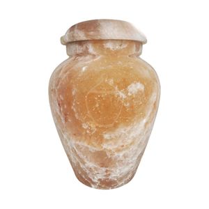 Urne en sel de l'Himalaya de style américain blanche, pot cylindrique translucide pour les cendres, récipient funéraire soluble dans l'eau, écologique, pour l'enterrement - Product Image 3