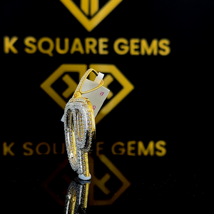 Colgante de Plata de Ley 925 con Forma de Corazón, Moissanita de Corte Brillante con Claridad VVS, Cadena Glamorosa de Alta Calidad con Baño de Rodio - Product Image 3