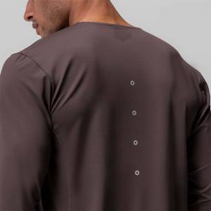 Camiseta deportiva de manga larga que absorbe la humedad para hombre, camiseta atlética transpirable y de secado rápido para entrenamientos de gimnasio y Deportes - Product Image 3