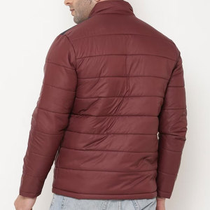 Breathable <b>Canvas</b> Winter Puffer <b>Jacket</b> for <b>Men</b> Stand Collar Front Logo High Street Style Eco-Friendly & Windproof - Product Image 4