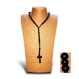 ลูกปัดไม้รูปทรงสี่เหลี่ยมสีดำแบบกำหนดเองขนาดได้จัดส่งรวดเร็วจากอินเดีย - Product Image 3