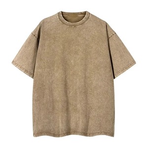 T-shirts décontractés surdimensionnés pour hommes et femmes, en pur coton lavé vintage, Hip Hop Tees Shirt Plus Size - Product Image 2