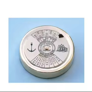 Llavero de calendario de latón de estilo Vintage antiguo llavero de Metal elegante regalo Calendario de latón de tamaño de bolsillo al por mayor - Product Image 1