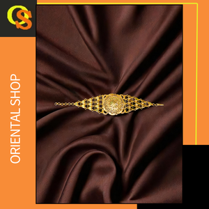 Pulseras personalizadas OEM con chapado en oro de 22K, pulseras hechas a mano de diseño premium, joyería para mujer, ropa de exportadores - Product Image 2