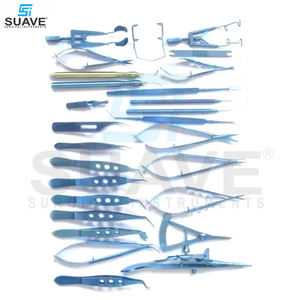 Kit de microcirugía ocular oftálmica de mejor tamaño, el mejor Material, instrumentos de microcirugía de acero inoxidable de SUAVE SURGICAL INSTRUMENTS - Product Image 2