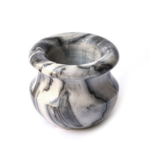 Wholesome Indian Crafted Luxury Black Marble <b>Flower</b> Pot Unique Design Indoor &Outdoor Planter Available for Home & Garden Decor - Product Image 1