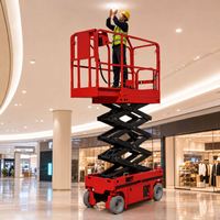Plateforme mobile de levage à ciseaux autopropulsée électrique, hauteur de travail 4,5 m, capacité 2 personnes, pour la maintenance des installations