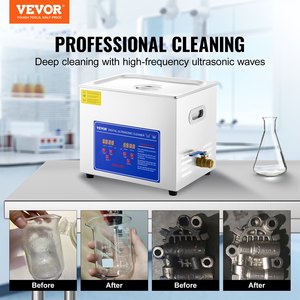 VEVOR 10L Professional <b>Ultrasonic</b> <b>Cleaner</b> with Digital Timer Heater Stainless Steel Industrial Jewelry & Parts <b>Cleaner</b> - Product Image 2