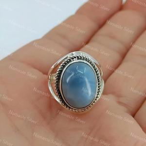 Handmade Owyhee <b>Opal</b> <b>Ring</b>, Sterling Silver Boho Promise <b>Ring</b> - Product Image 4
