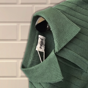 2024 logotipo personalizado Oem & Odm manga corta algodón rayas punto Polo camisa personalizada suéter hombres - Product Image 4