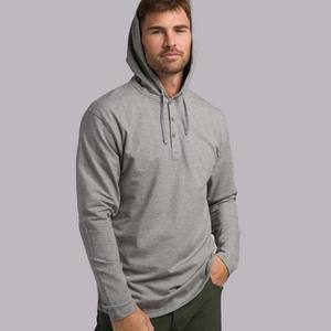 Camiseta con capucha raglán de algodón de manga larga ligera informal para hombre, sudaderas con dobladillo redondo, camiseta de manga larga con capucha - Product Image 1