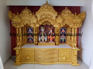 Mandir en bois moderne pour la salle de séjour, meubles de maison, Australie, sur mesure, grande taille, artisanal, en bois de teck Berma, avec rangement, fabrication en usine - Product Image 4