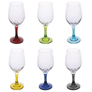 Set di 6 Bicchieri da Cocktail Moderni Malaga Color Sibilla da 435ml, Vetro Soffiato a Mano per Vino Bianco ed Eventi - Product Image 1