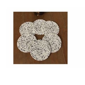 ชุดที่รองแก้วลูกปัดสีทองและสีขาวทำด้วยมือชุดที่รองแก้วลูกปัด6ชิ้นสำหรับโต๊ะกาแฟและชา - Product Image 6