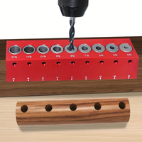 Jig Dowel Lubang Saku 4mm-12mm, Panduan Pengeboran Vertikal Self-Centering, Alat Pencari Lubang, Jig Dowel untuk Pertukangan Kayu