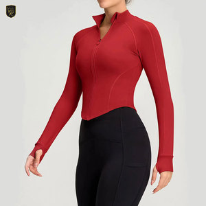 Breathable Fitness Wear Women Gym <b>Jackets</b> Slim Fit Zip Up <b>Lightweight</b> Training <b>Running</b> Workout Activewear Wholesale <b>Jacket</b> - Product Image 1