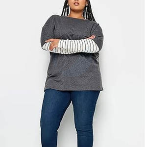 Camisetas de Mujer de Primera Calidad, Casuales, de Doble Capa, Manga Larga, con Estampado Moderno, Transpirables, de Algodón, de Doble Capa, Gran Venta - Product Image 6