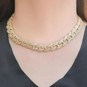 14k <b>Gold</b> 18mm Natural Iced Lab Grown Diamond Hip Hop Cuban Mariner Link Chain Unisex <b>Necklace</b> IGI/ Certified - Product Image 6