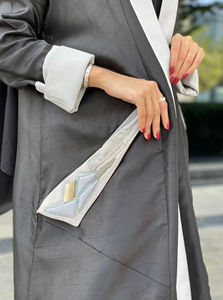 Islamic Wholesale <b>Women</b> Abaya Muslim Dress OEM ODM Customized Size logo Abaya <b>Kaftan</b> Side Patches Turn Sleeve Cuff Chiffon Made - Product Image 6