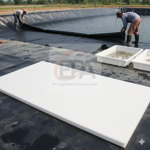 Feuille en plastique résistante à l'usure usinable pour le convoyeur et les pièces de machines Épaisseur blanche de feuille de HDPE 6mm-100mm 1.22m x 2.44m - Product Image 2