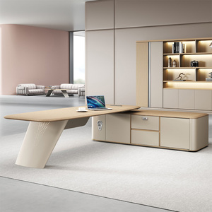 Bureau de direction en forme de L extensible de luxe haut de gamme, design moderne, écologique, modulaire, table de bureau commerciale - Product Image 5