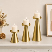 Porte-bougie en fer de style campagnard américain, support de bougie en métal, centre de table de mariage, décoration intérieure