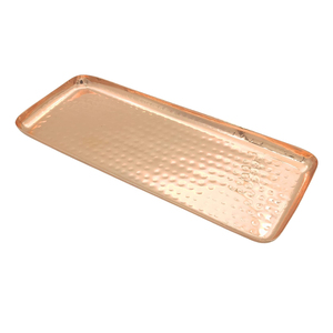 Bandeja de Servir Art Deco de Cobre Martillado Maximus International |   Bandeja de exhibición rectangular, organizador de mesa multifuncional para - Product Image 5