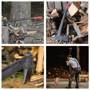 Industrial DIY OEM/ODM 92cm mango de fibra de vidrio profesional 2800G hacha de división con agarre TPR y Protector de cuchilla - Product Image 5