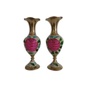 แจกันดอกไม้ทองเหลืองตกแต่งบนโต๊ะขายดีที่สุดกระถางต้นไม้ดีไซน์ทำมือของผู้ผลิตขายส่ง - Product Image 1