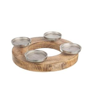 Portavelas de Madera Hecho a Mano, Perfecto para Decoración de Interiores Rústicos y para Mejorar el Ambiente Relajante y Tranquilo de la Noche - Product Image 6