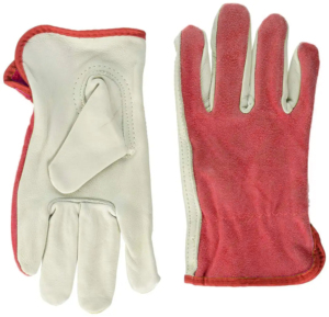 Gants de travail en cuir fendu de grain de peau de vache Gants de conducteur de construction et de jardinage élastiques et confortables - Product Image 4