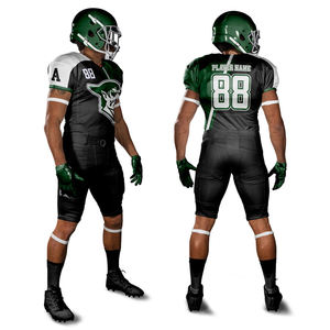 Uniformes de football américain personnalisés par sublimation complète pour adultes en polyester à mailles confortables à séchage rapide grande taille-Usine directe - Product Image 1