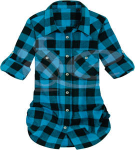 Chemise en coton à carreaux pour femmes Appel intemporel Tissu respirant Casual Long Automne Manchettes structurées pour une coupe confortable et détendue - Product Image 1