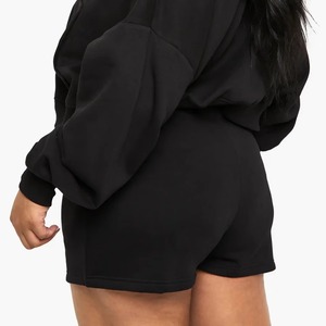 Shorts de bain personnalisés en gros avec logo imprimé DTF, séchage rapide, respirants, taille élastique pour femmes, 100% coton, poches en molleton - Product Image 4