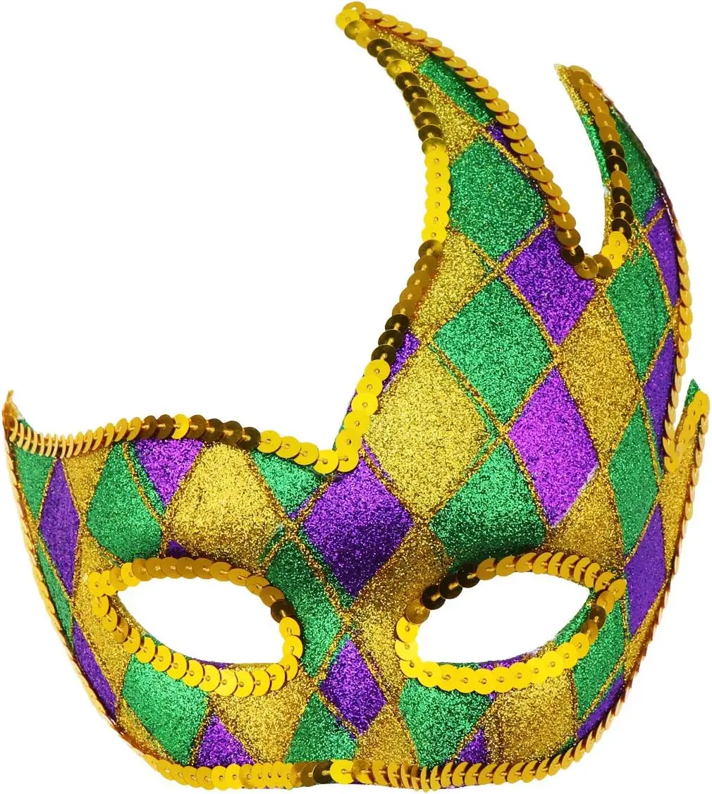 Masquerade Half Face Party Masks Colorful Mardi Gras Halloween Mask carnival decoration Novelty Gifts Party Favor