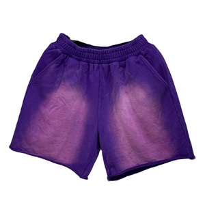 Shorts Kivotech unis, couleur unie, délavés à l'acide, ajustables, nouvelle collection, design personnalisé - Product Image 1