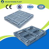 Palette en plastique 1200x1000 à 4 entrées avec périmètre complet pour entrepôts et centres de distribution