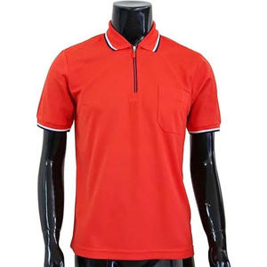 Offre Spéciale vêtements pour hommes pull 1/4 col polo zippé séchage rapide respirant sport athlétique course à manches courtes polos pour hommes - Product Image 1