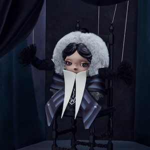 <span class=keywords><strong>POP</strong></span> MART SKULLPANDA Wednesday Plush Nevermore Academy Version avec peluches et jouets en peluche pour les collectionneurs de jouets d'anime - Product Image 4