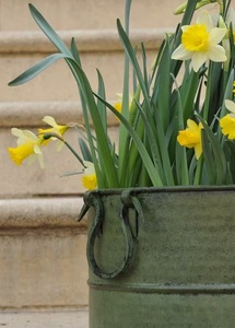 Jardinière de sol haut en métal en fer fabriqué à la main intérieur extérieur décor de maison et de jardin avec pots de fleurs et jardinières à patine verte - Product Image 3