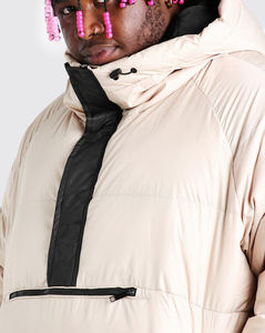 Pull à bulles d'hiver en gros Veste bouffante pour hommes par temps froid Vestes bouffantes beiges rembourrées de grande taille sur la tête - Product Image 6