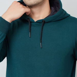 Increíble calidad Diseño de demanda del cliente Hombres Sudadera con capucha de gran tamaño Color sólido Básicos Algodón Mezclado Entrega rápida Hombres Sudadera con capucha - Product Image 3