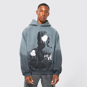 เสื้อฮู้ดพิมพ์ลายพัฟของผู้ชายผ้าฝ้าย100% ชุดลำลองกันรอยยับออกแบบล่าสุด - Product Image 4