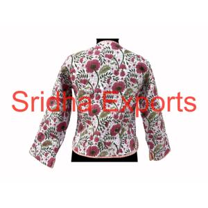 Veste en coton pour hommes Vestes matelassées en coton imprimé indien Veste en sergé de coton ciré Genre de produits pour femmes - Product Image 4