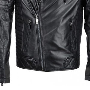 แจ็คเก็ตผู้ชายผ้าแคนวาสผสมหนังคุณภาพสูงสำหรับฤดูหนาว สไตล์ไฮสตรีท พร้อมคุณสมบัติระบายอากาศและกันลม พร้อมซิปปรับแต่งได้ - Product Image 3